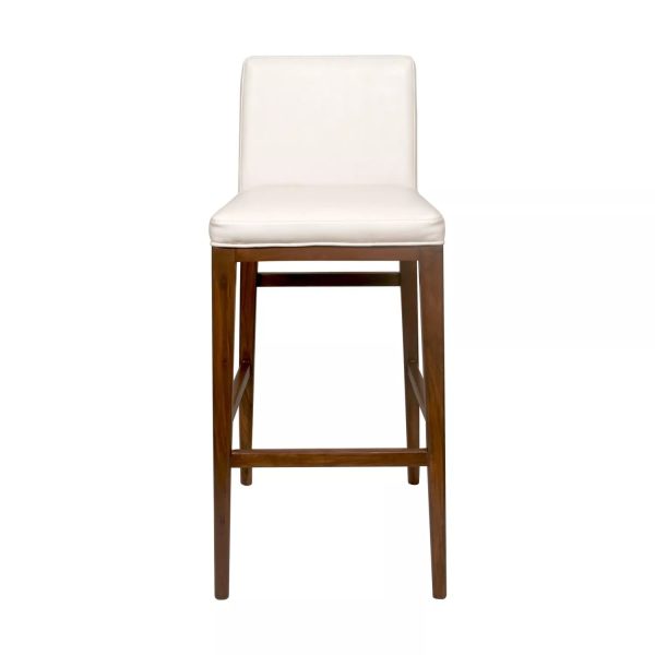 Upholstery Back Cushioning Wooden Bar Stool