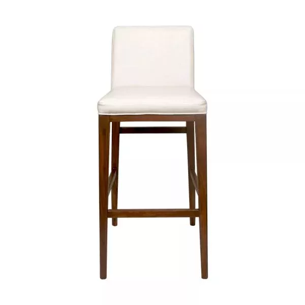 Upholstery Back Cushioning Wooden Bar Stool
