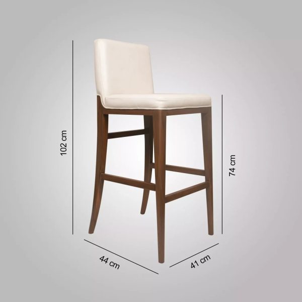 Upholstery Back Cushioning Wooden Bar Stool4