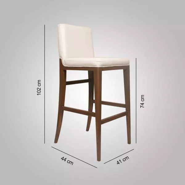 Upholstery Back Cushioning Wooden Bar Stool4