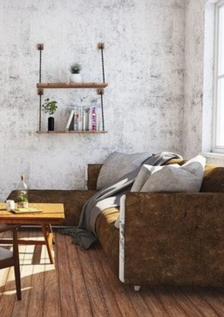 decorate your living room with a comfy brown sofa
